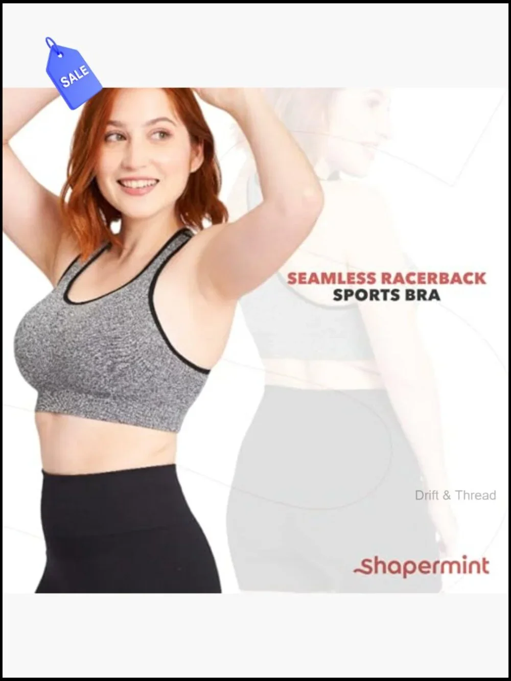 High Support Racerback Sports Bra with Removable Cups